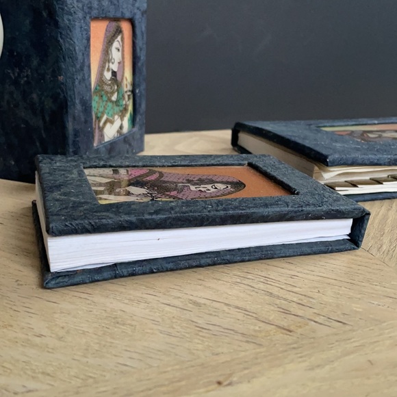 New Unused Crushed Gemstone Stationary Office Set gift Notepad Address Book - Picture 13 of 16